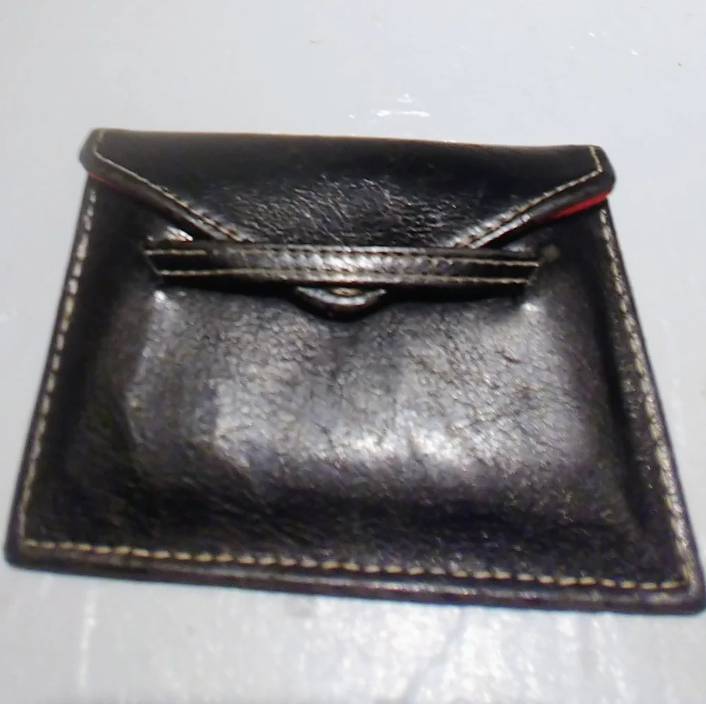 Bloomingdale's Black Leather Card Holder